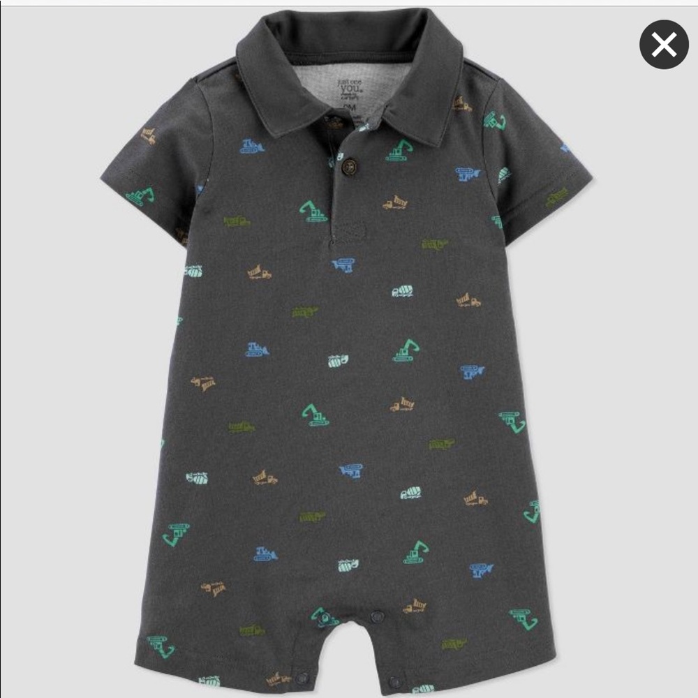 Just One You/ Baby Boys' Construction Romper